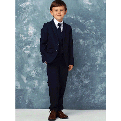 Boys Slim Fit 5 Piece Suit - Navy (Available On-line or in Store)