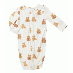 Angel Dear Teddy Bears Convertible Gown - 0-3 Months