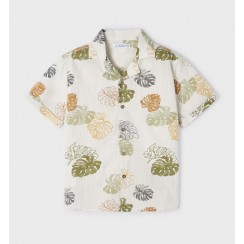Mayoral Mini Palm Short Sleeve Button Down