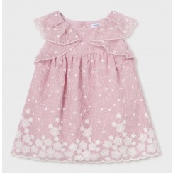 Mayoral Infant Pink Embroidered Dress