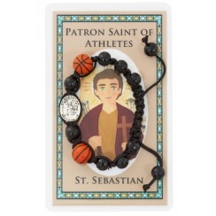 St. Sebastian Basketball Bracelet and Prayer Card